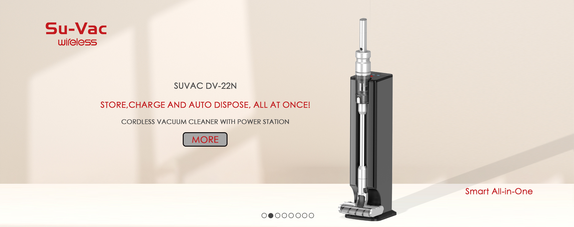 SUVAC DV22N SMART CORDLESS OMNI-GLIDE VACUUM CLEANER WITH ALL-IN-ONE CLEANING STATION