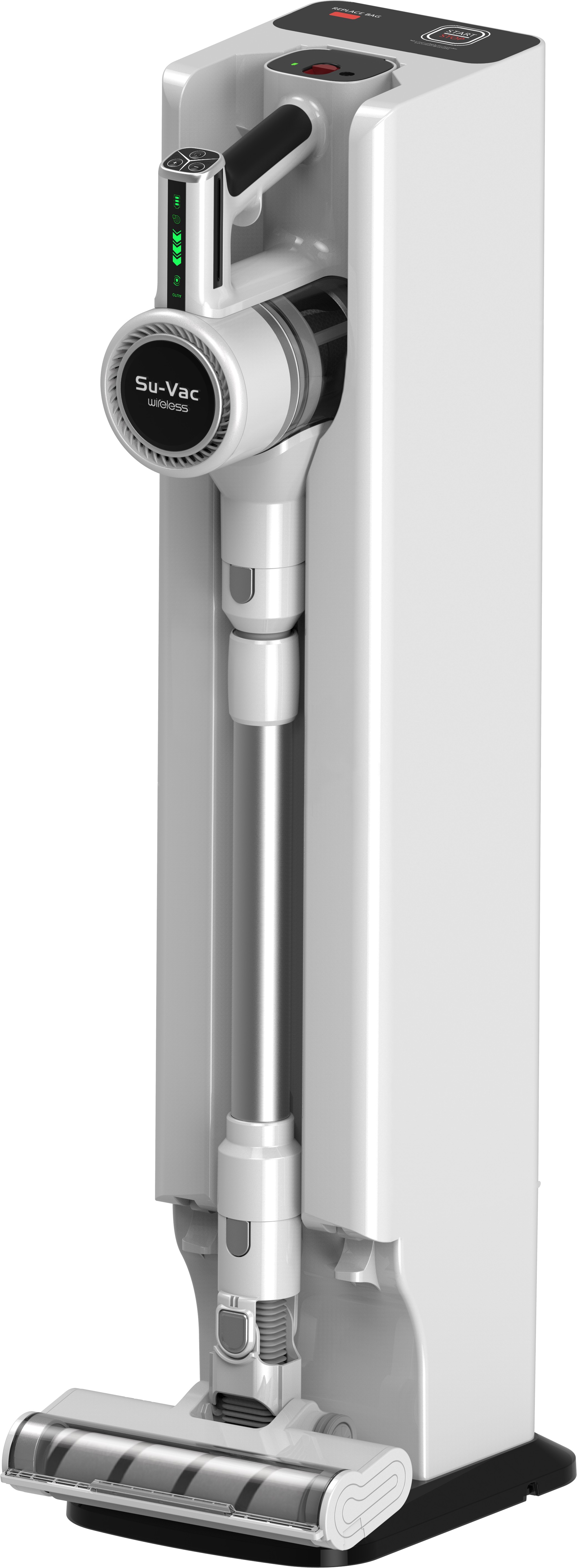 SUVAC vacuum cleaner with storage station